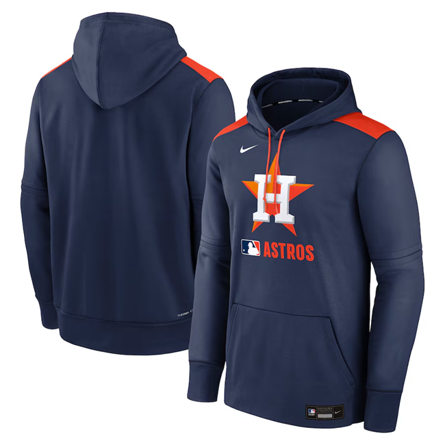Men's Navy Houston Astros Collection Performance Pullover Hoodie
